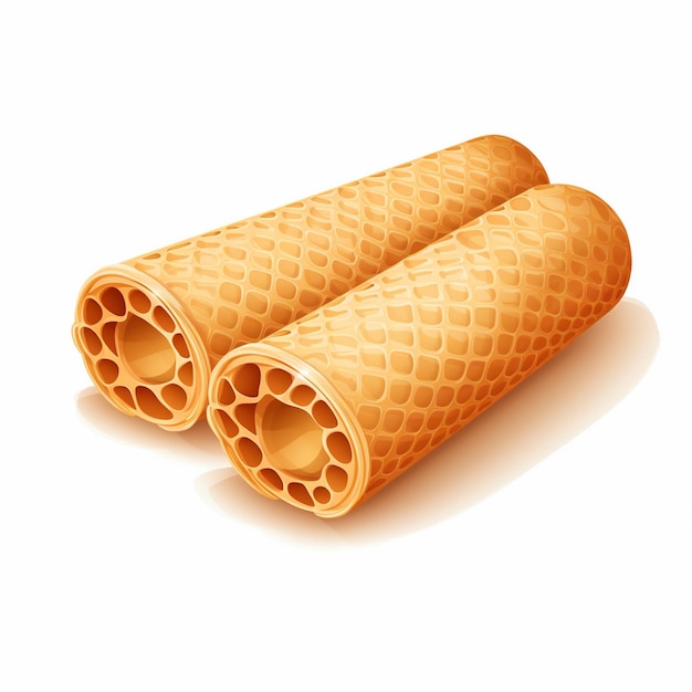 sweet dessert wafer chocolate cream food snack roll cookie tasty biscuit illustration st