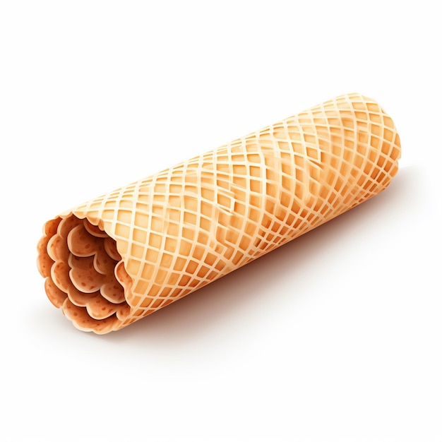 sweet dessert wafer chocolate cream food snack roll cookie tasty biscuit illustration st