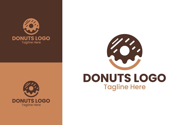 Sweet Donut Shop Logo with Chocolate Glaze
