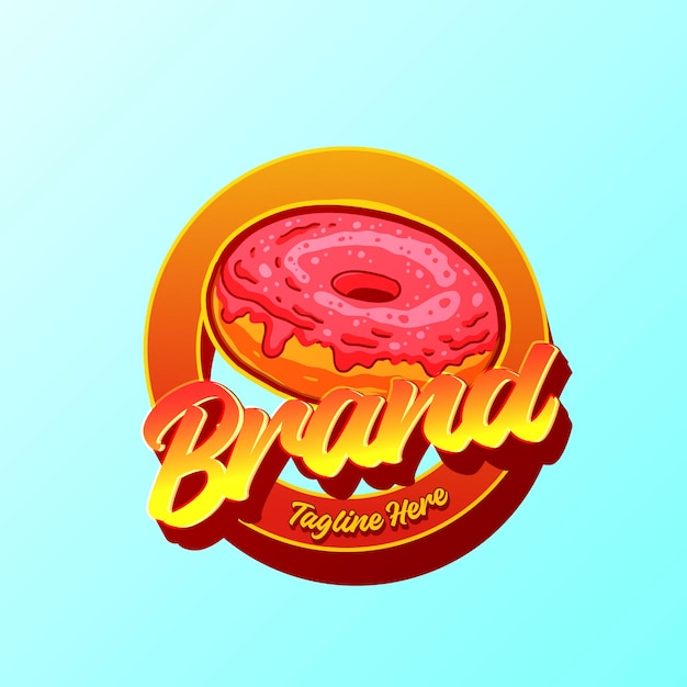 Sweet donuts mascot logo food