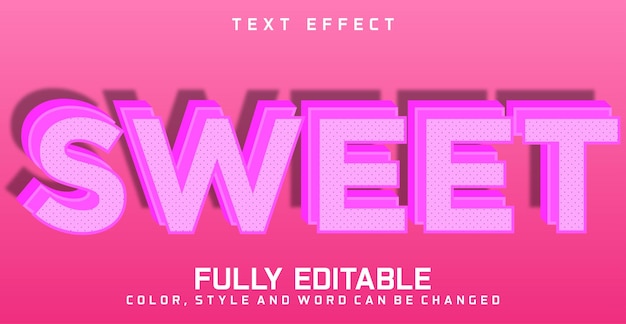 Sweet editable style effect 3d concept