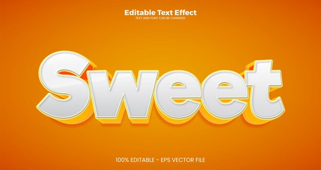 Sweet editable text effect in modern trend