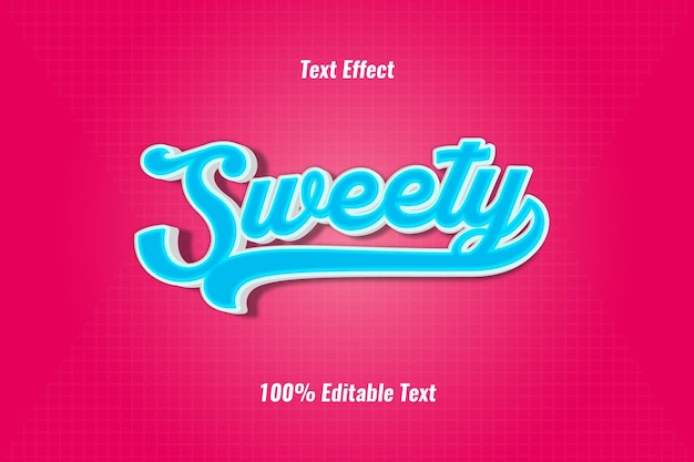 Sweet editable text effect