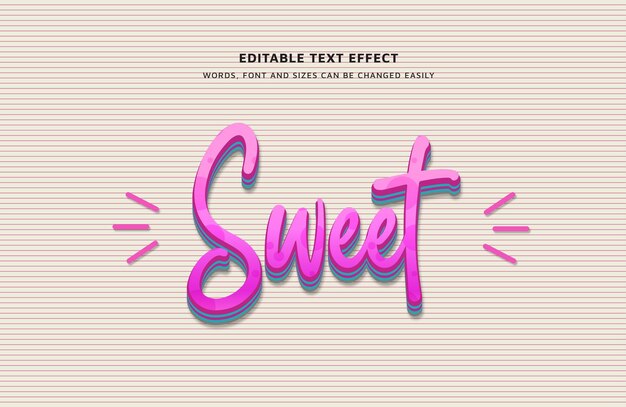 Sweet-Editable Text Effect