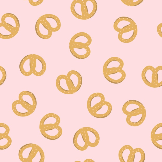 Vector sweet food vector buns seamless pattern