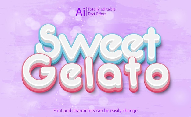 Sweet gelato text efect