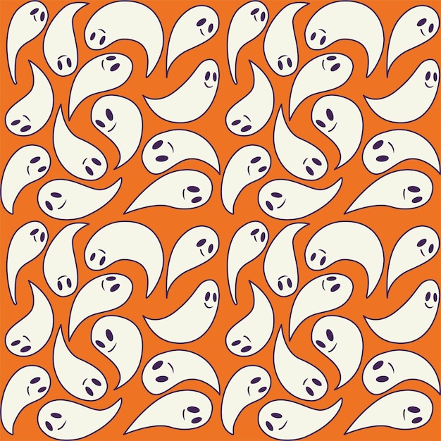 Sweet ghost Seamless vector pattern for fabrics tshirts cards wrapping paper