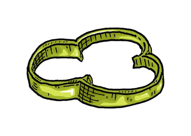 Ломтик сладкого зеленого перца Винтажная векторная гравировка цветная иллюстрация