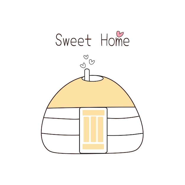 Vector sweet home vector afbeelding