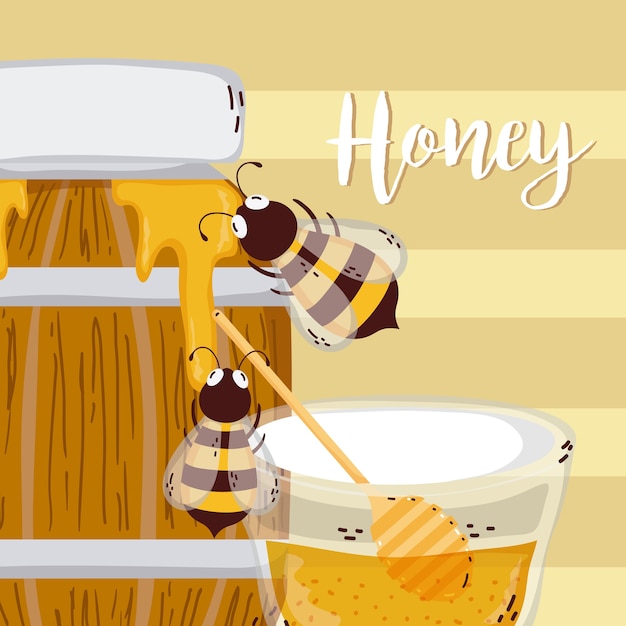 Vector sweet honey card