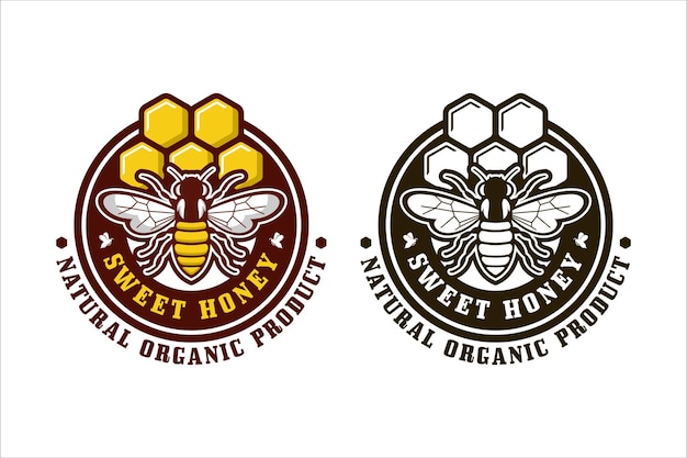 Sweet honey design logo