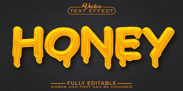 Sweet honey editable text effect template