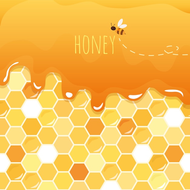 Sweet honey glossy with honeycomb.