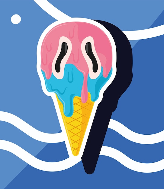 Premium Vector | Sweet ice cream 90s modern