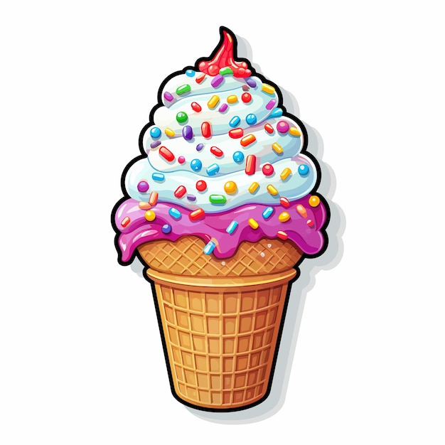 sweet ice cream sticker