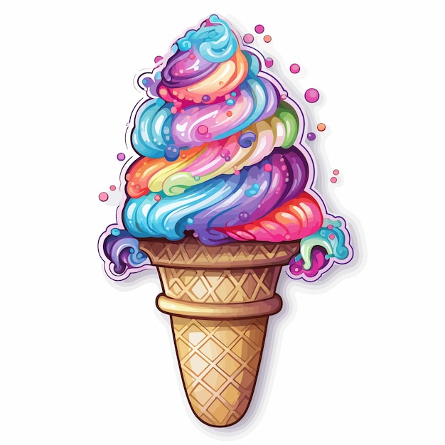 sweet ice cream sticker