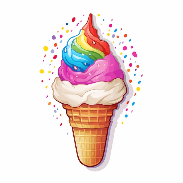 sweet ice cream sticker