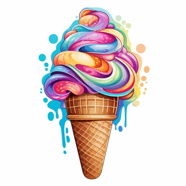 sweet ice cream sticker