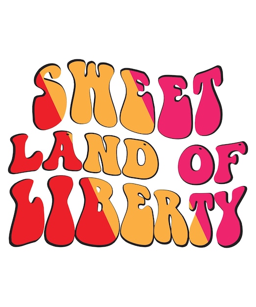 Vector sweet land of liberty