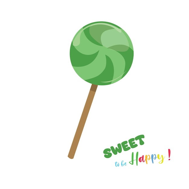 Sweet lollipop vector Colorful striped lollipop clip art Multicolored round candy on stick vector