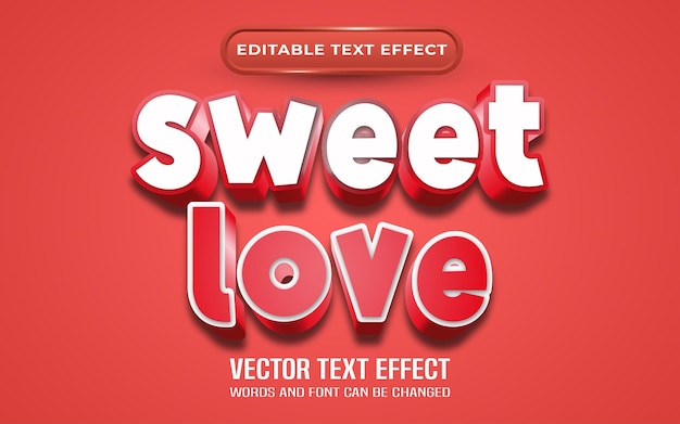 Sweet love bewerkbaar teksteffect