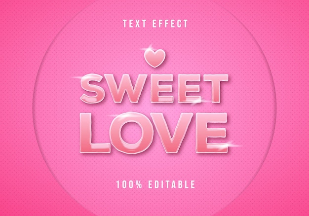 Sweet love text effect editable