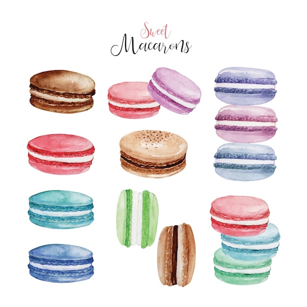 Vector sweet macarons