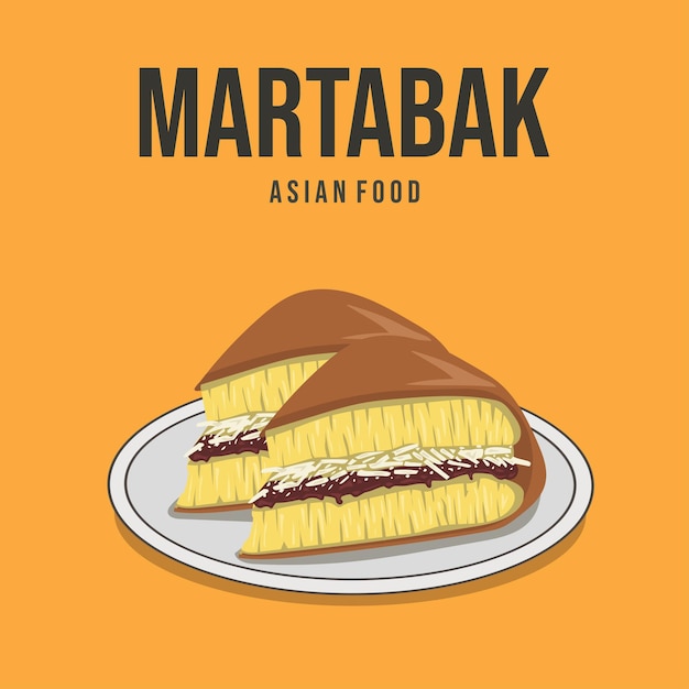 Vector sweet martabak indonesian street food pancake