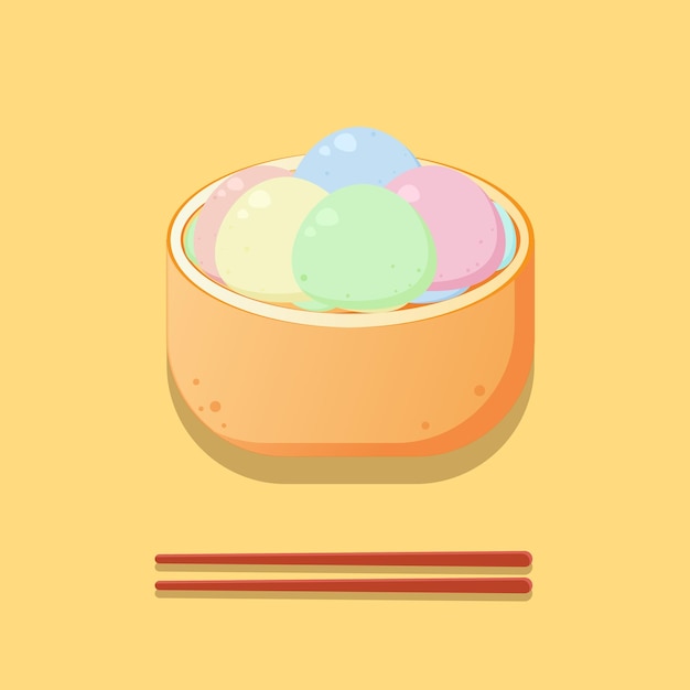 Sweet mochi illustration vector