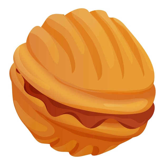 Sweet nut bakery icon Cartoon of sweet nut bakery vector icon for web design isolated on white background