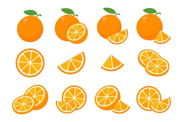 Vector sweet orange fruit.