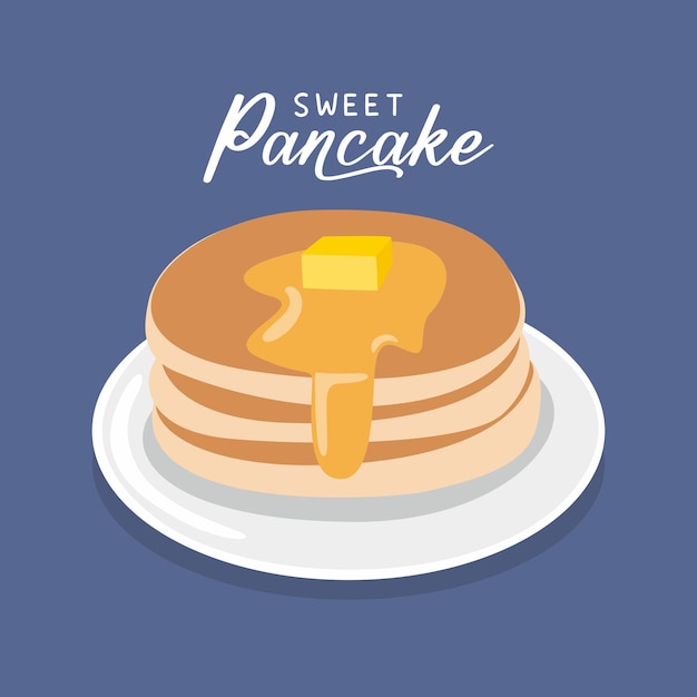 あなたの日の甘いパンケーキデザート