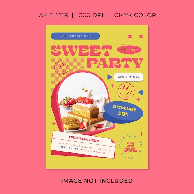 Vector sweet party flyer