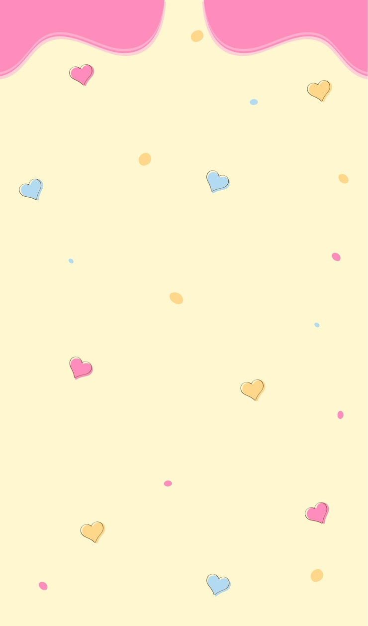 Vector sweet pastel hearts wallpaper