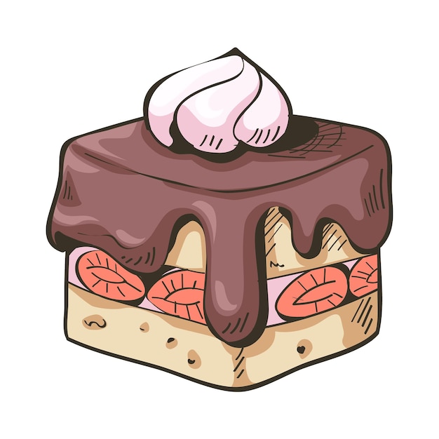 Иллюстрация сладкой выпечки5