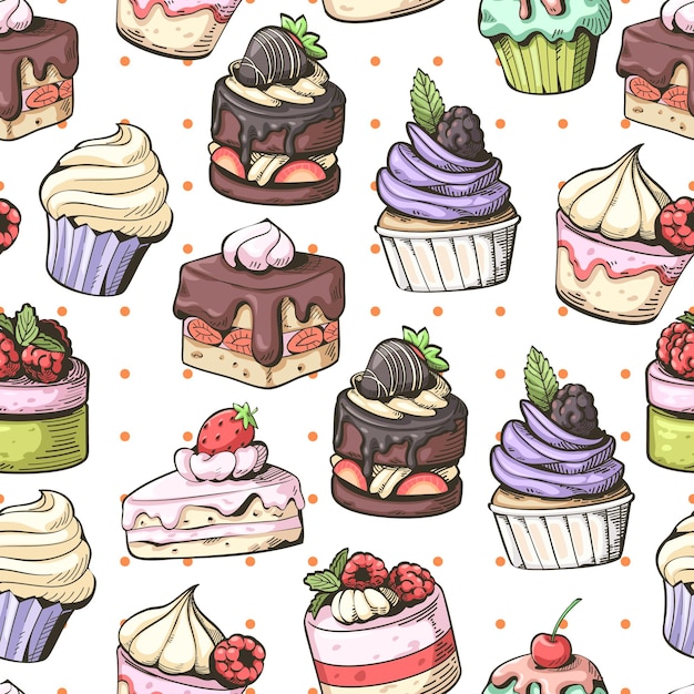 Vector sweet pastry sketchpt