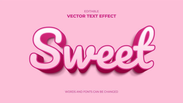 Sweet pink editable text effect