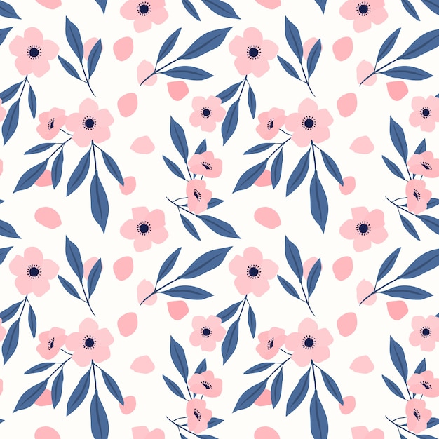 달콤한 핑크 꽃 원활한 패턴