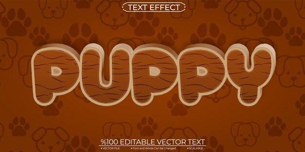 Sweet Puppy 편집 및 확장 가능한 텍스트 효과