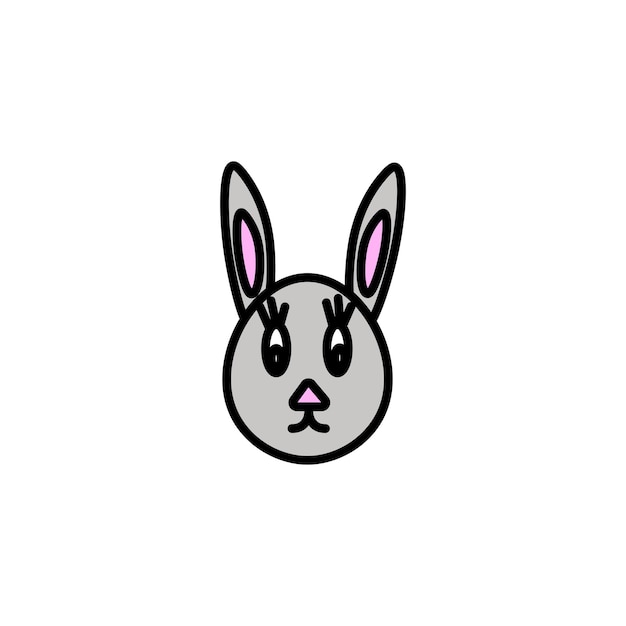 sweet rabbit vector type icon