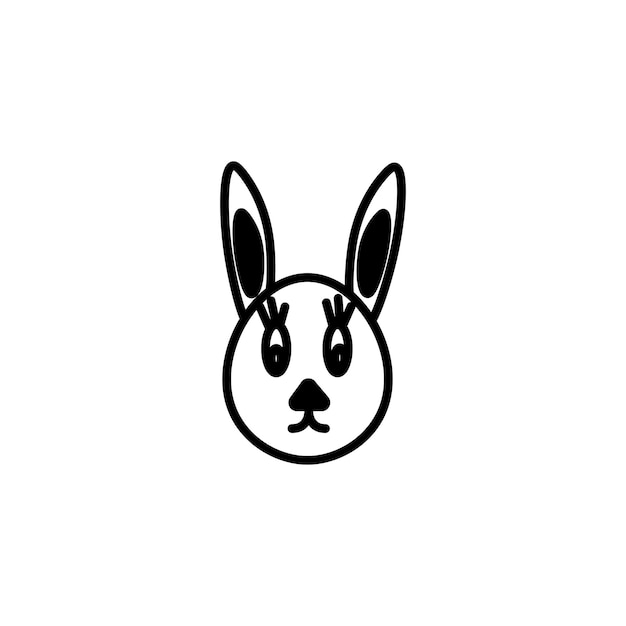 sweet rabbit vector type icon