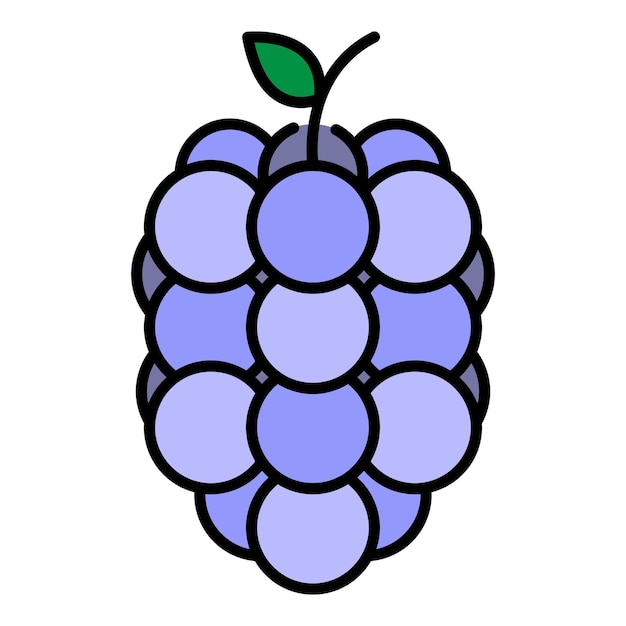 Sweet raspberry icon Outline sweet raspberry vector icon color flat isolated