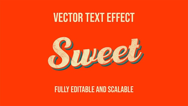 Sweet and retro text effect