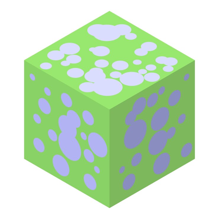 Vector sweet rice cube icon isometric of sweet rice cube vector icon for web design isolated on white background
