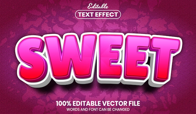 Sweet sale text, editable text effect