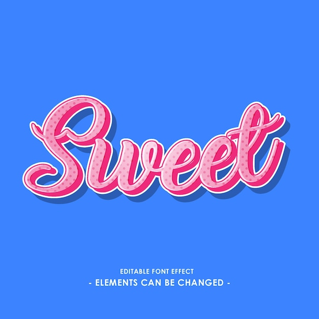 Sweet script lettertype-effect voor sticker of titel