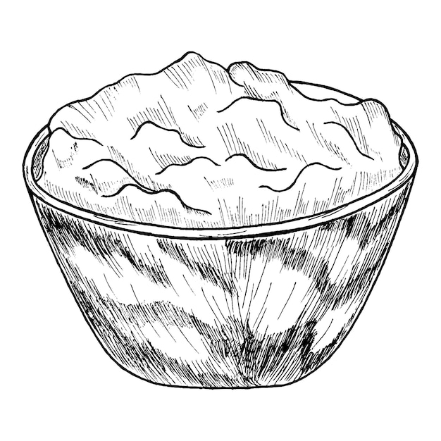 Vettore salsa agrodolce evidenziata su uno sfondo bianco con un contorno di ritaglio disegnato a mano