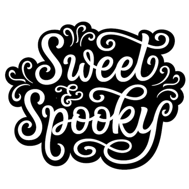 Sweet and spooky hand lettering