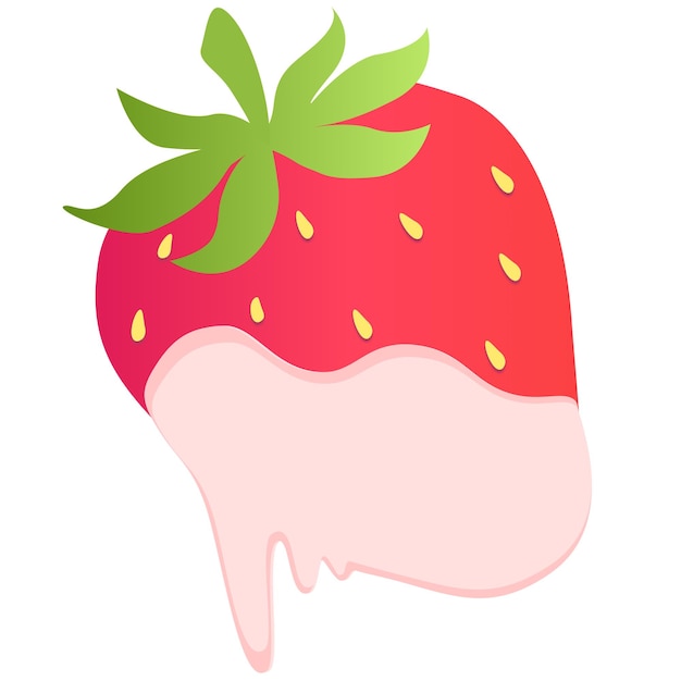 Sweet strawberry fruit vector illustration for design