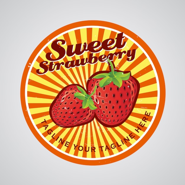 Sweet strawberry sticker